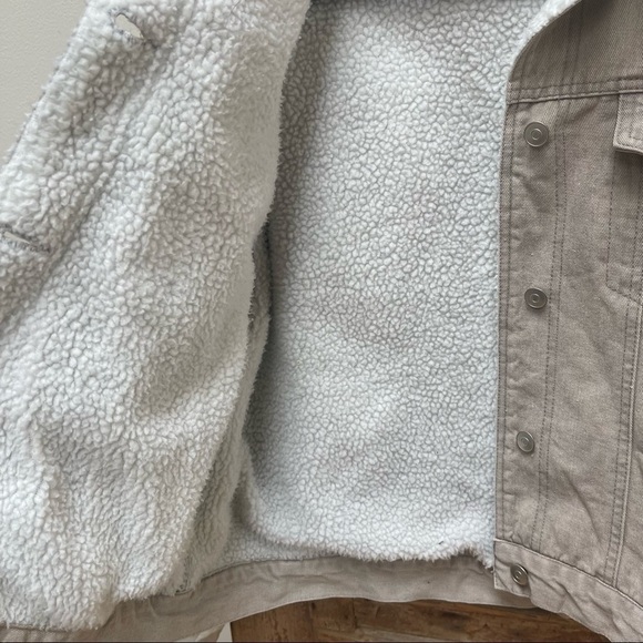 The Cove Denim Jean Jacket Tan Stars Long Sleeve Size Small - Picture 4 of 7